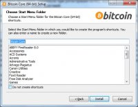 Установка Bitcoin Core добавление в старт меню