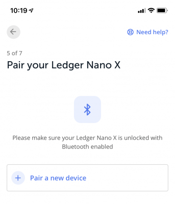 Ledger Nano X подключение по bluetooth
